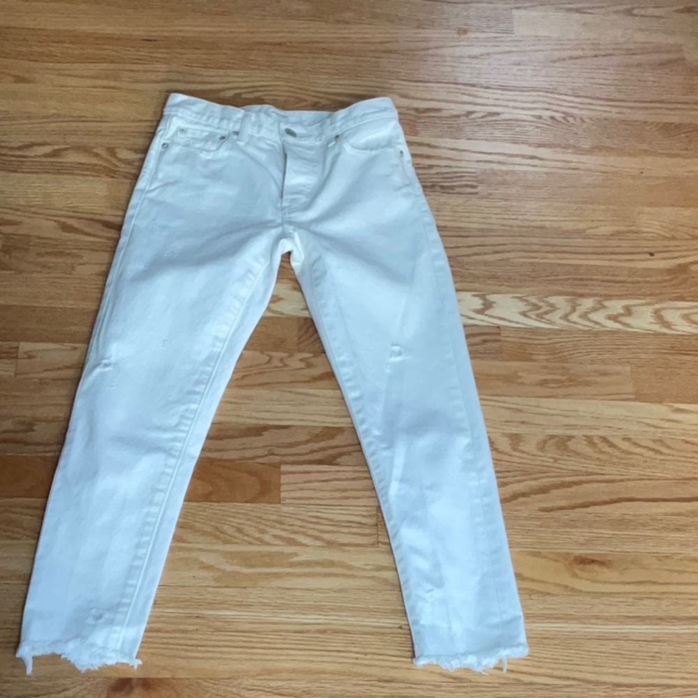 Moussy Vintage White/Cream cropped jeans 26